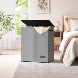 Large laundry basket with lid